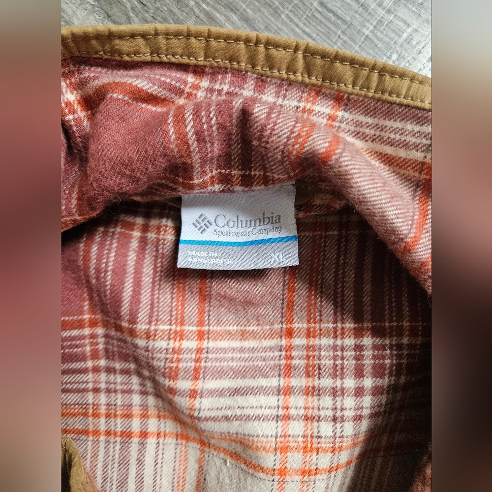 Columbia Flannel Lined Zip & Button Up Aston Lodge Water Resistant Coat NEW XL - Picture 11 of 14